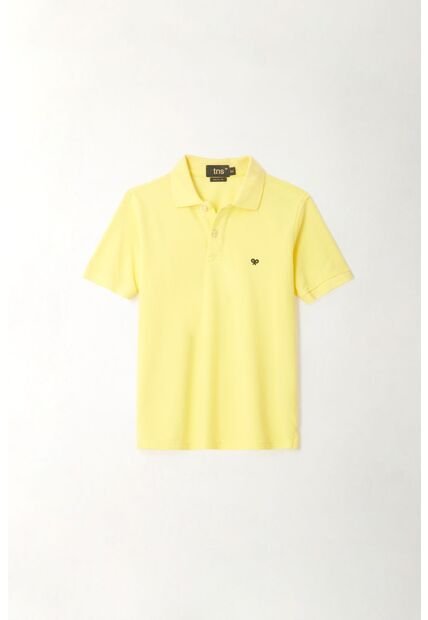 Polo Amarilla Con Raqueta Bordada Para Niño