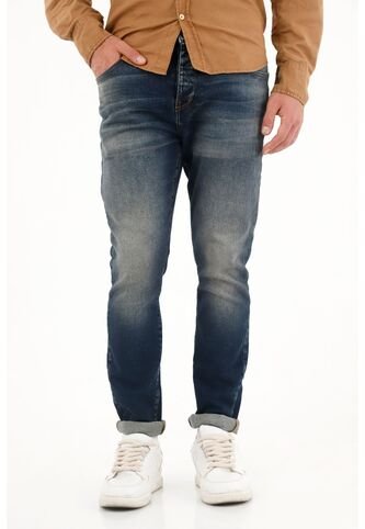 Tennis Jean Skinny De Tiro Medio Azul Para Hombre Tennis