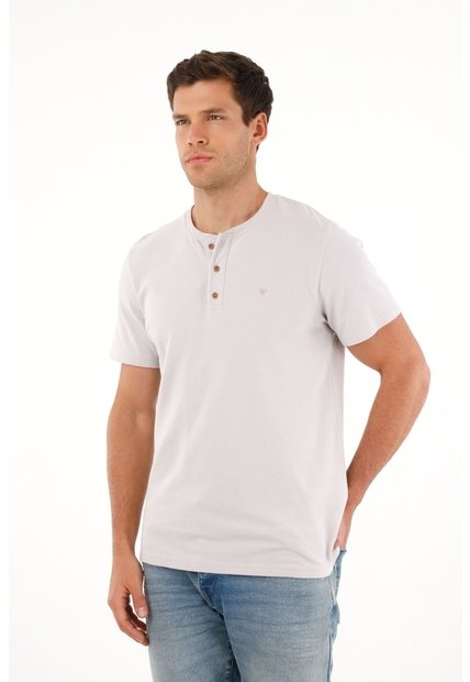 Tennis Camiseta Gris Manga Corta Para Hombre