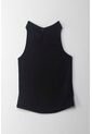 Tennis Camiseta En Tela Tejida Con Brillo Negra Para Mujer de Tennis