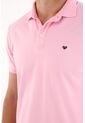 Tennis Polo En Tela Piqué Licra Rosada Para Hombre de Tennis