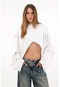 Tennis Buzo Oversize Con Diseño Asimétrico Blanco Para Mujer de Tennis