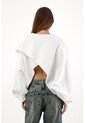 Tennis Buzo Oversize Con Diseño Asimétrico Blanco Para Mujer de Tennis