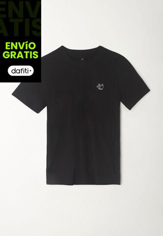 Tennis Camiseta Básica Con Mini Estampado Negra Para Hombre Tennis