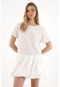 Tennis Vestido Corto Con Falda Abombachada Crudo Para Mujer de Tennis