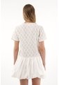 Tennis Vestido Corto Con Falda Abombachada Crudo Para Mujer de Tennis