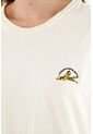 Camiseta Unisex Con Mini Bordado De Banana Crudo de Tennis