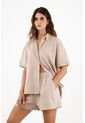 Tennis Camisa Café Clásica Para Mujer de Tennis