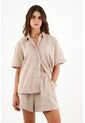 Tennis Camisa Café Clásica Para Mujer de Tennis