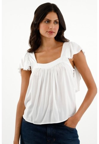 Tennis Camisa Blanca De Tiras Con Bolero Para Mujer Tennis