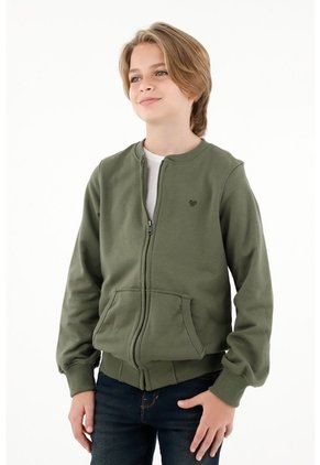 Buzo Verde Cuello Neru Para Niño