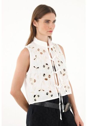 Tennis Chaleco De Tiras Y Bordados Para Mujer