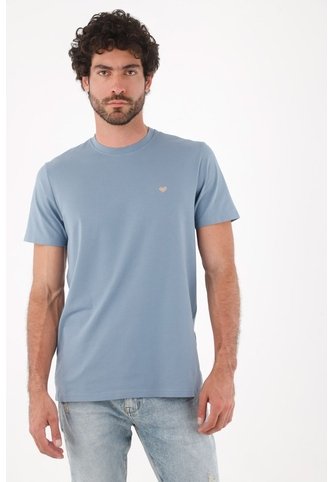 Tennis Camiseta Para Hombre De Algodón Azul Regular Con Icono De Raquetas Tennis