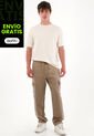 Tennis Pantalón En 100% Lino Bota Recta Café Para Hombre de Tennis