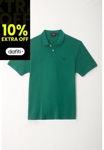 Polo Verde 100% Algodón Para Hombre Tennis