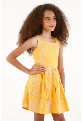 Vestido Amarillo Con Boleros Para Niña