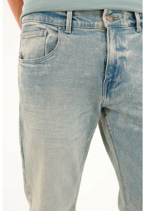 Tennis Jean Recto Tono Azul Claro Para Hombre