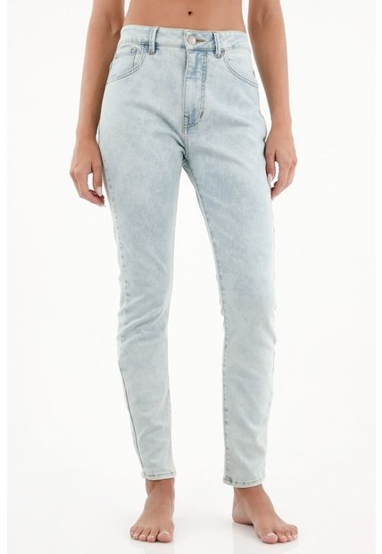 Tennis Jean Jegging De Tiro Alto Azul Claro Para Mujer
