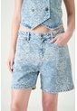 Tennis Bermuda Larga Estampada En Denim Para Mujer de Tennis