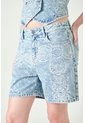 Tennis Bermuda Larga Estampada En Denim Para Mujer de Tennis