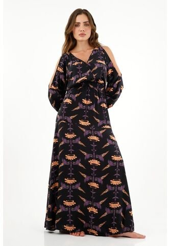 Tennis Vestido Negro Con Aberturas En Manga Para Mujer Tennis