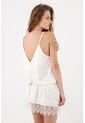Tennis Top De Tiras Suelto Con Escote En V En Blanco Para Mujer de Tennis