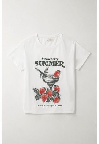 Tennis Camiseta Con Estampado Localizado Blanca Para Mujer Tennis