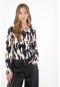 Tennis Camiseta Manga Larga Animal Print Para Mujer de Tennis