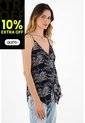 Tennis Camisa Estampada De Tiras Para Mujer de Tennis