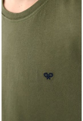Camiseta Verde Cuello Redondo Para Niño