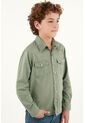 Camisa Verde Manga Larga Para Niño de Tennis