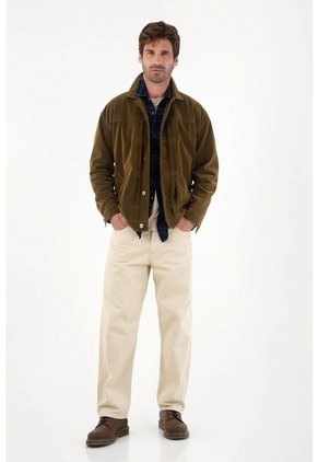 Tennis Chaqueta En Denim Velvet Café Para Hombre