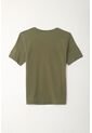 Camiseta Verde Cuello Redondo Para Niño de Tennis