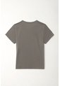 Tennis Camiseta Básica Estampada Gris De Ajuste Relajado Para Mujer de Tennis