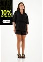 Tennis Camisa Manga Corta Negra Para Mujer de Tennis