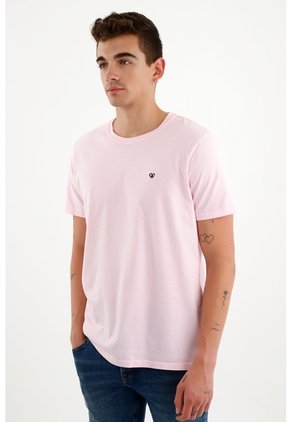 Camiseta Rosada Manga Corta Para Hombre Tshirt Para Hombre Tennis, Fondo Entero ROSADO XXL
