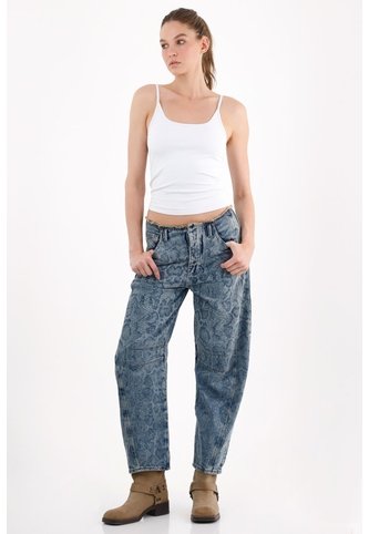 Tennis Jeans Horseshoe Con Estampado Animal En Denim Para Mujer Tennis