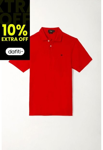 Tennis Polo Roja 100% Algodón Para Hombre
