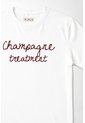 Tennis Camiseta Corte Recto Con Frase Champagne Treatment En Algodón Blanco Para Mujer de Tennis