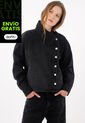 Tennis Chaqueta Boxy Con Cierre Asimétrico De Botones Metálicos En Algodón Negro Para Mujer de Tennis