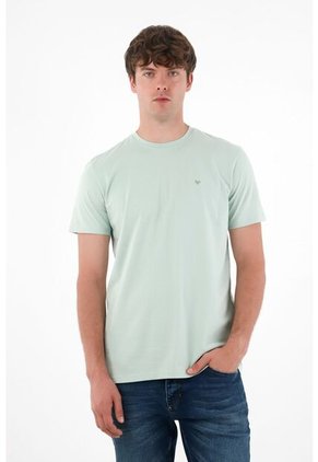 Tennis Camiseta Manga Corta En 100% Algodón Verde Para Hombre