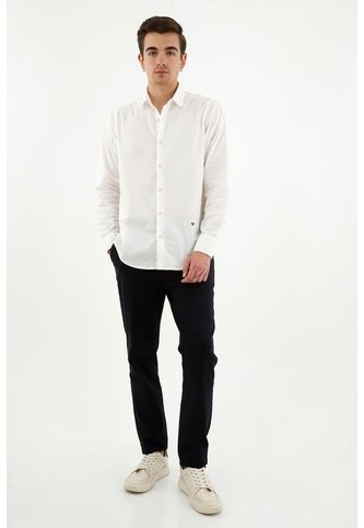 Tennis Camisa Manga Larga Blanca Para Hombre Tennis