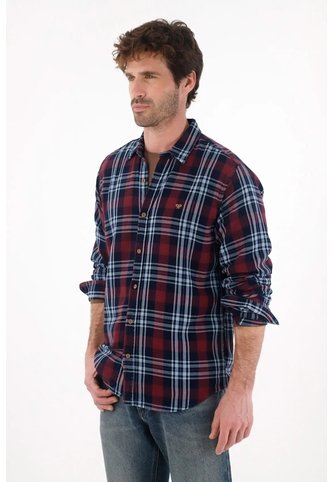 Tennis Camisa Tipo Leñadora Azul Para Hombre Tennis