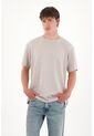 Camiseta Básica De Tela Con Textura Café Para Hombre de Tennis