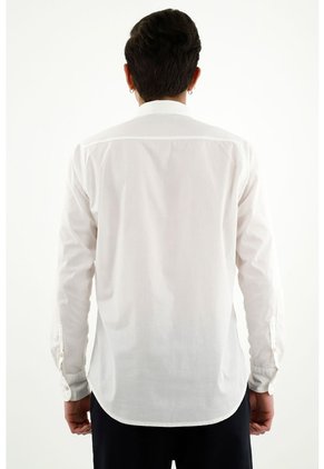 Tennis Camisa Manga Larga Blanca Para Hombre