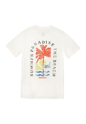 Tennis Camiseta Estampada En Espalda Para Hombre