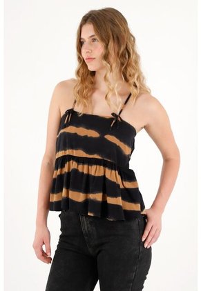 Tennis Camisa De Tiras Con Estampado Tie Dye Para Mujer