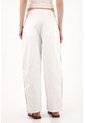 Tennis Pantalón Horseshoe Con Tela Bordada Sobrepuesta Crudo Para Mujer de Tennis