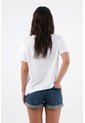 Tennis Camiseta Mujer Algodón Blanco Fit Relajado Con Cerezas de Tennis