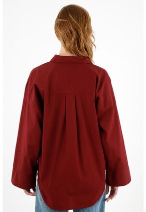 Tennis Camisa Roja En Popelina Para Mujer